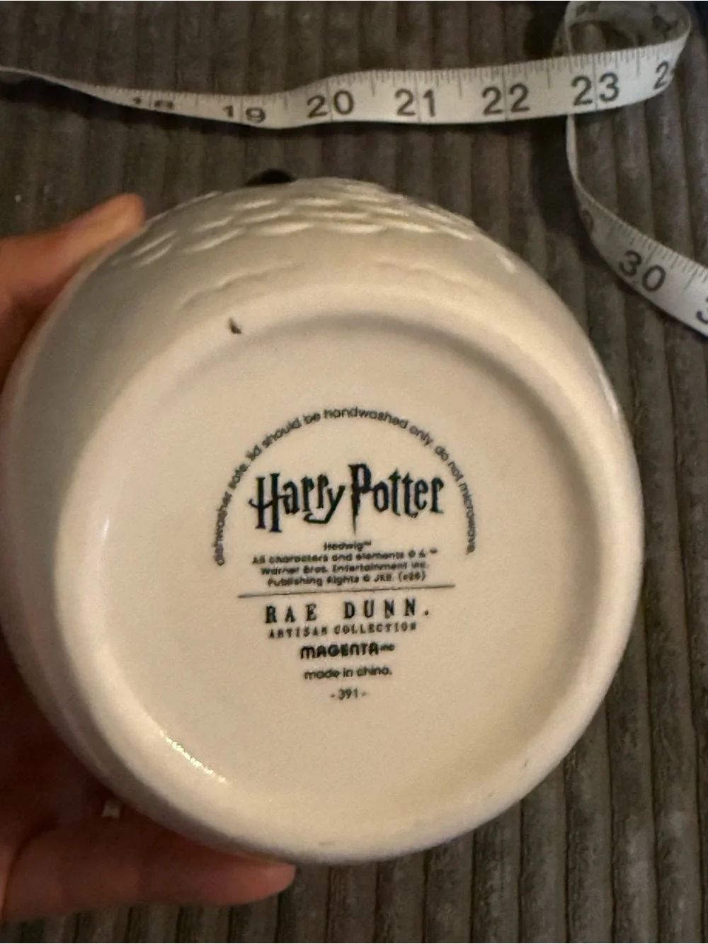 Rae Dunn x Harry Potter White Ceramic Jar: HEDWIG NWT
